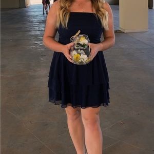 Navy Blue Flowy Dress